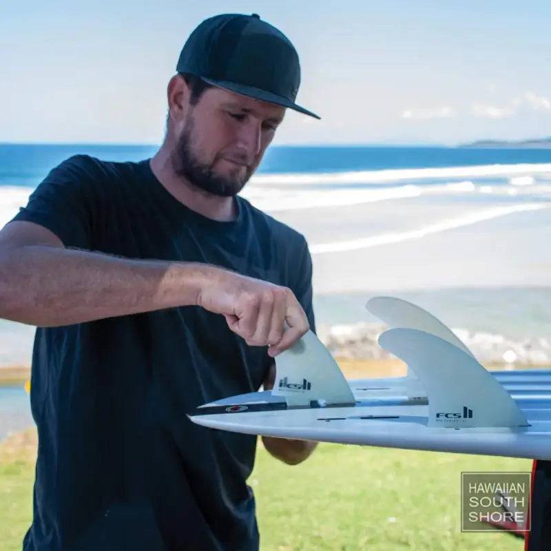 FCS II MID CARVER THRUSTER FIN SET XL Clear - SHOP SURF ACC. - [Surfboards Surf Shop and Clothing Boutique Honolulu]