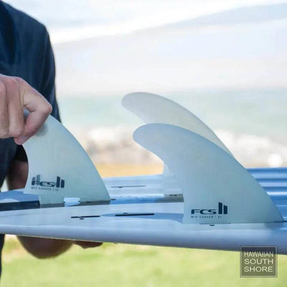 FCS II MID CARVER THRUSTER FIN SET XL Clear - SHOP SURF ACC. - [Surfboards Surf Shop and Clothing Boutique Honolulu]