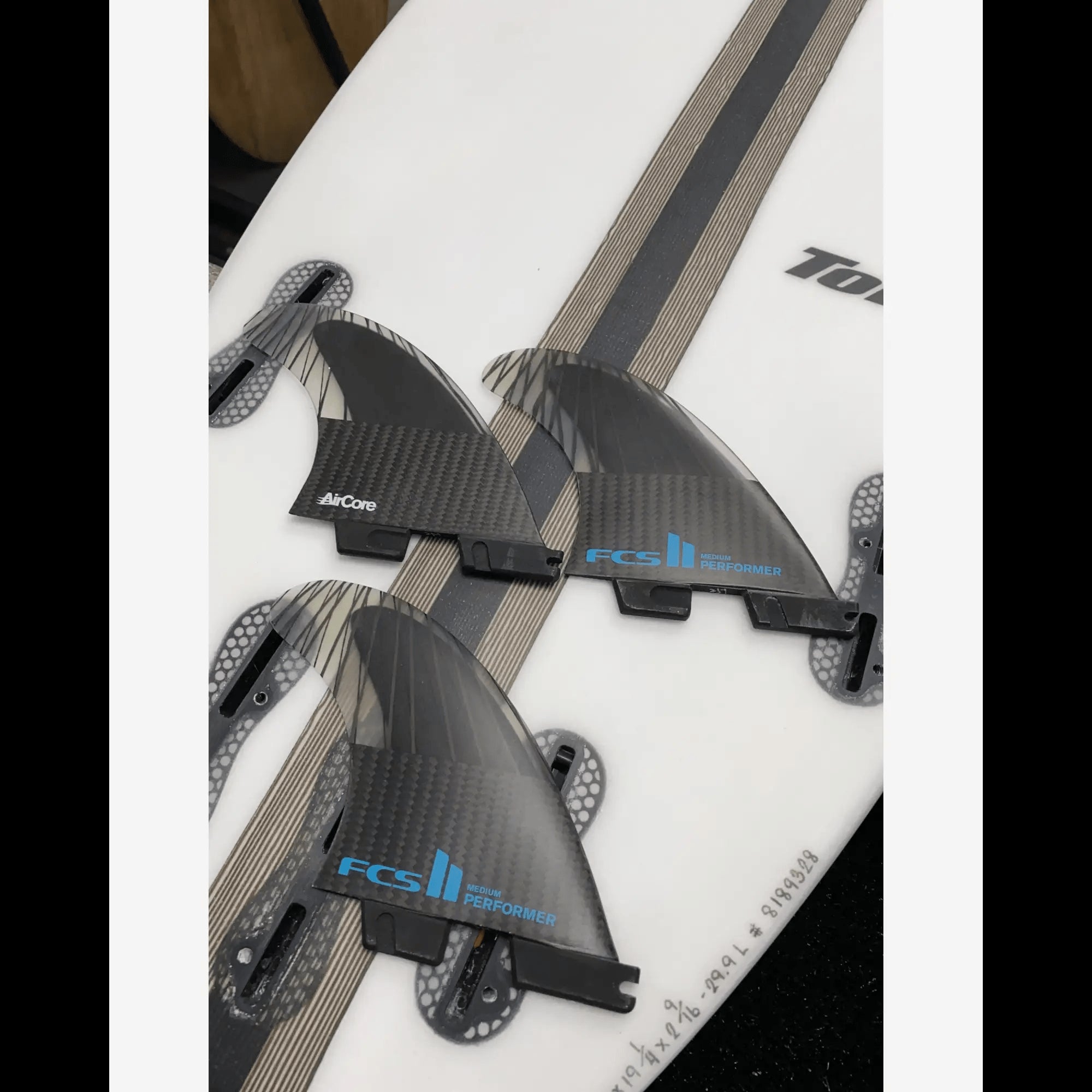 FCS II PERFORMER 3-Fin PC+AirCore Small-Large Performer Template Teal Black - SHOP SURF ACC. - [Surfboards Surf Shop and Clothing Boutique Honolulu]