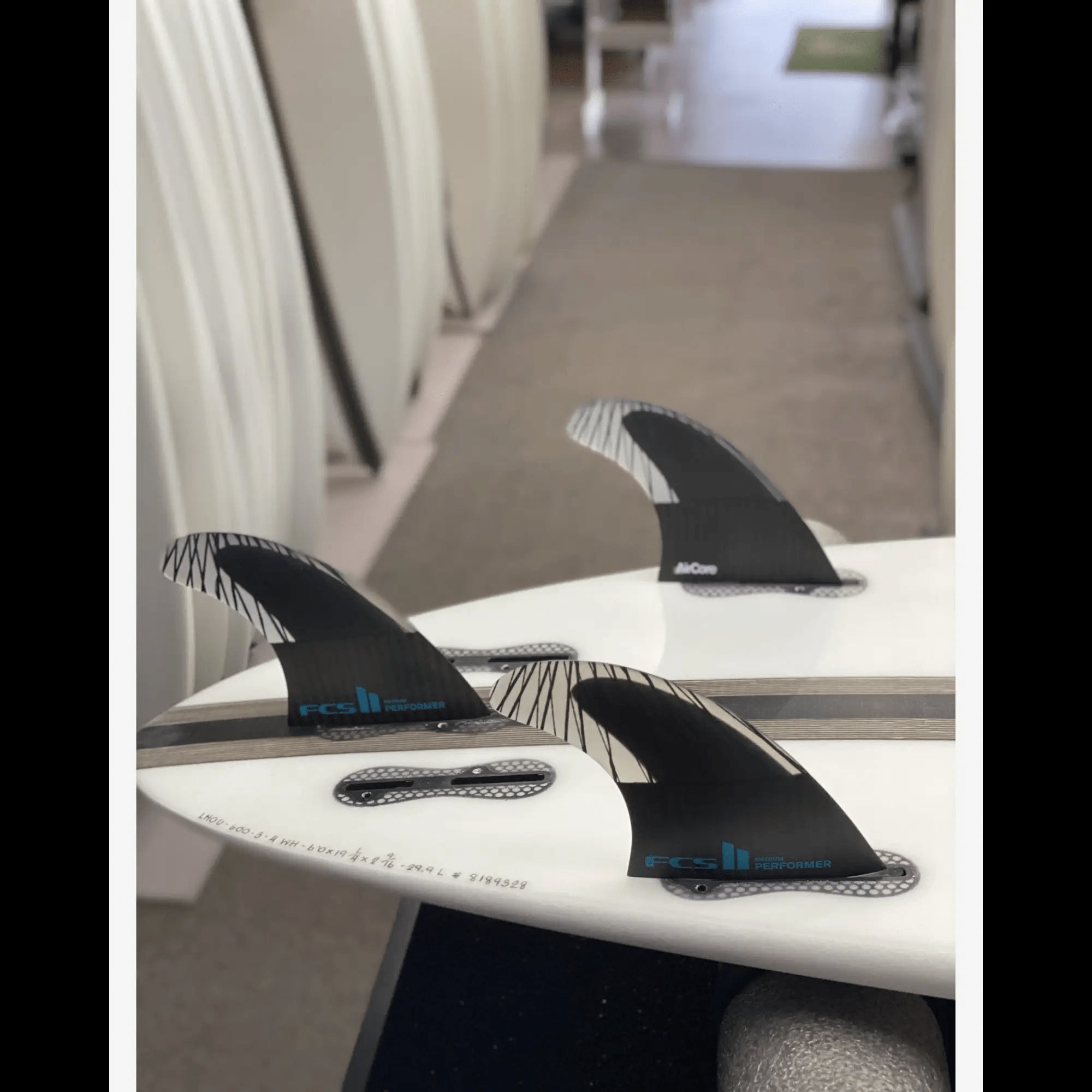 FCS II PERFORMER 3-Fin PC+AirCore Small-Large Performer Template Teal Black - SHOP SURF ACC. - [Surfboards Surf Shop and Clothing Boutique Honolulu]