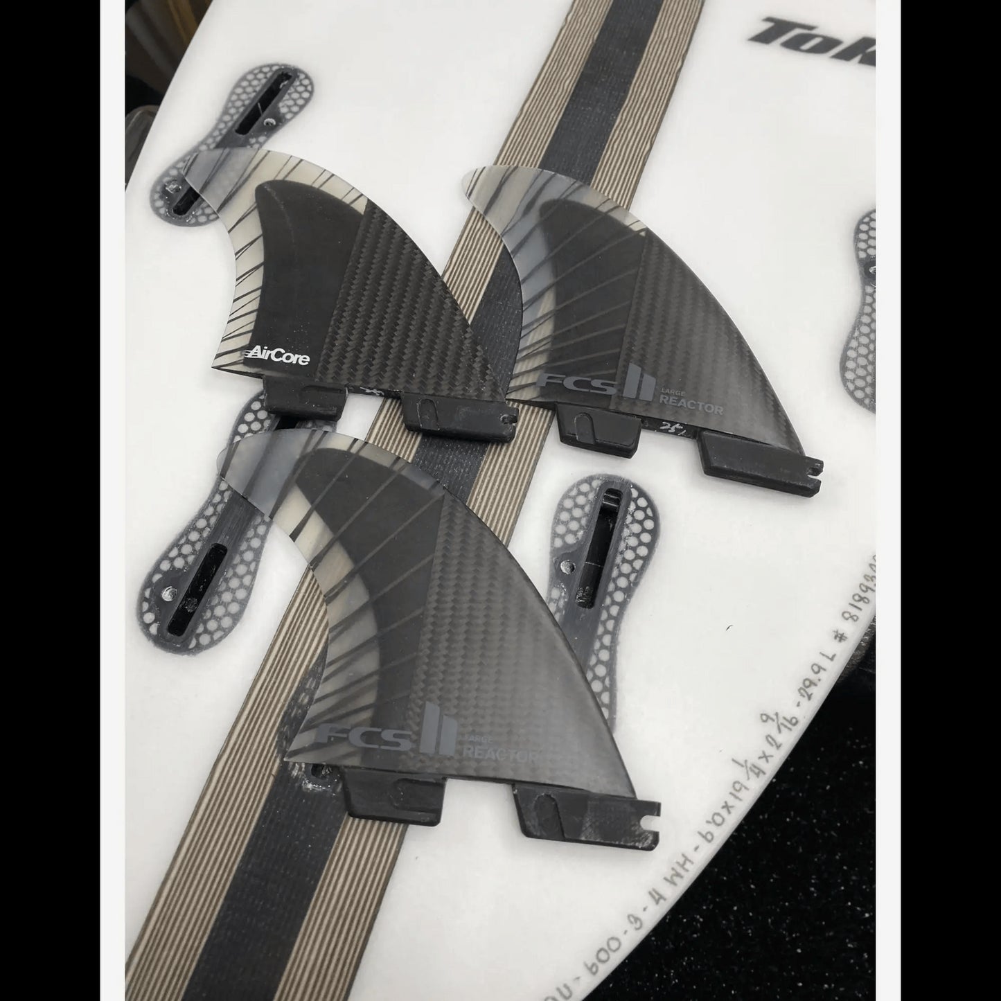 FCS II REACTOR 3-Fin PC Carbon Medium Reactor Template Black Charcoal - SHOP SURF ACC. - [Surfboards Surf Shop and Clothing Boutique Honolulu]