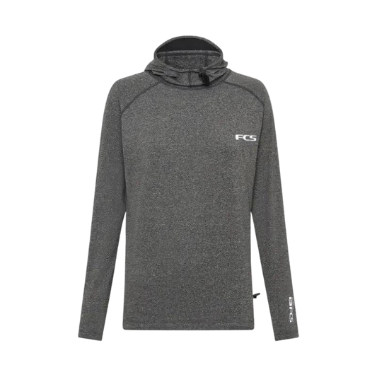 FCS Rashguard Hooded Long-sleeved Vest (Small-XXL) Grey - CLOTHING - [Surfboards Surf Shop and Clothing Boutique Honolulu]