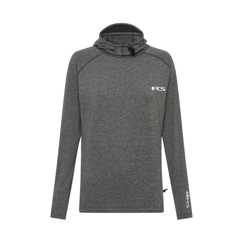 FCS Rashguard Hooded Long-sleeved Vest (Small-XXL) Grey - CLOTHING - [Surfboards Surf Shop and Clothing Boutique Honolulu]