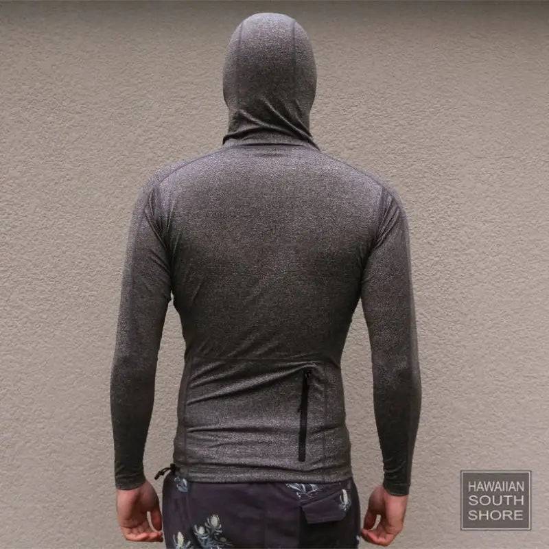 FCS Rashguard Hooded Long-sleeved Vest (Small-XXL) Grey - CLOTHING - [Surfboards Surf Shop and Clothing Boutique Honolulu]