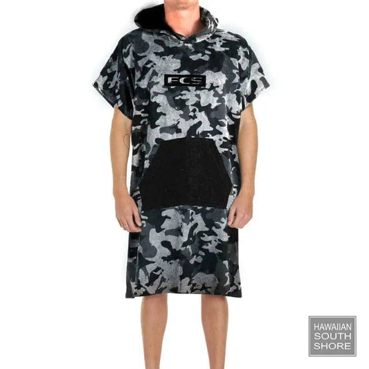 FCS Towel Hooded PONCHO Grey Camo Black - CLOTHING - [Surfboards Surf Shop and Clothing Boutique Honolulu]