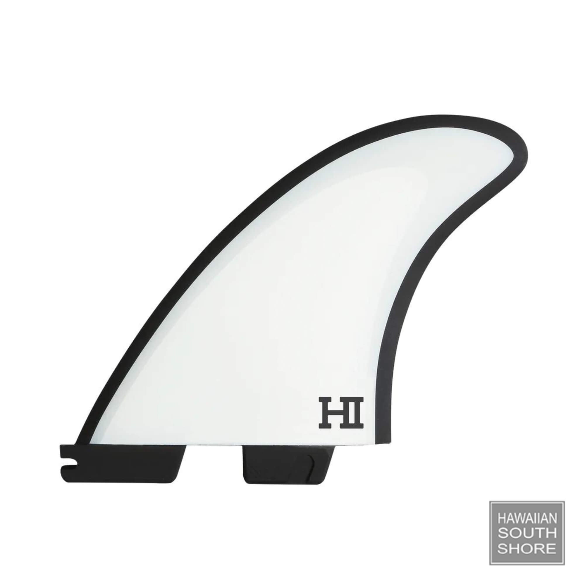 FCS II HARLEY INGLEBY MID TRI-QUAD FIN SET Large AirCore Reactor Template  White/Black
