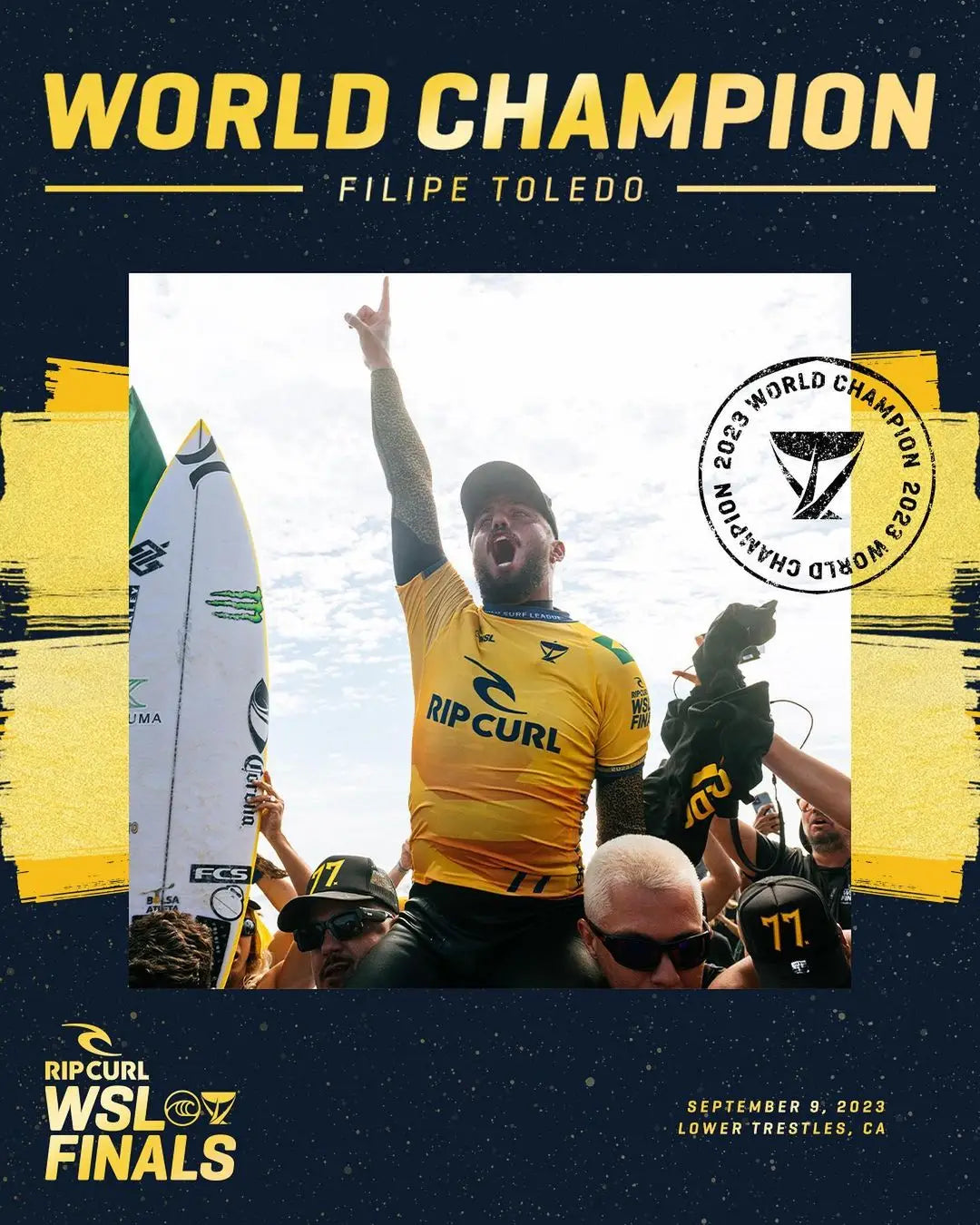 Filipe Toledo 2023 World Champion Surfing