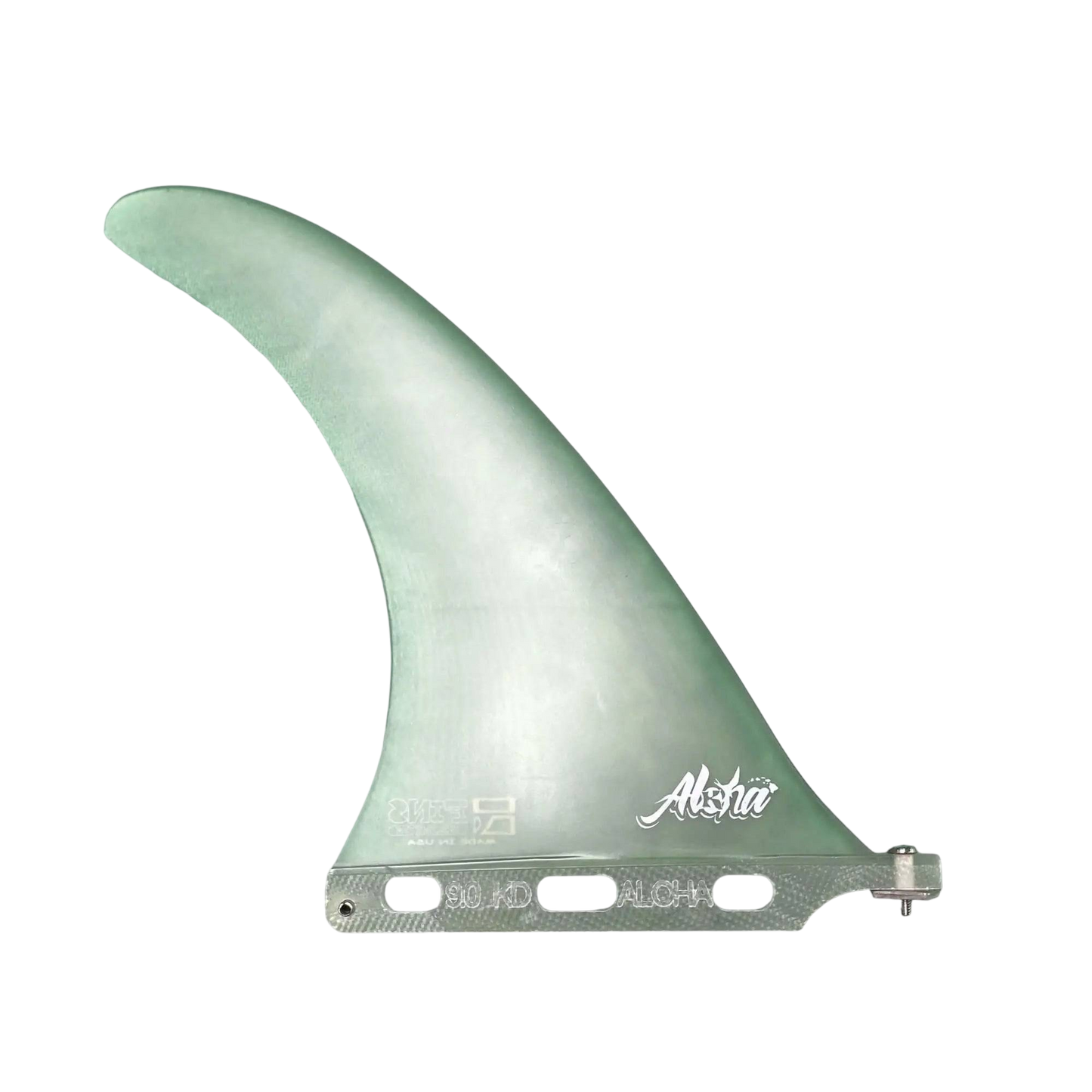 Fins Unlimited Kanoa Dahlin ALOHA Longboard Fin 9.0" Clear Green Color - SHOP SURF ACC. - [Surfboards Surf Shop and Clothing Boutique Honolulu]