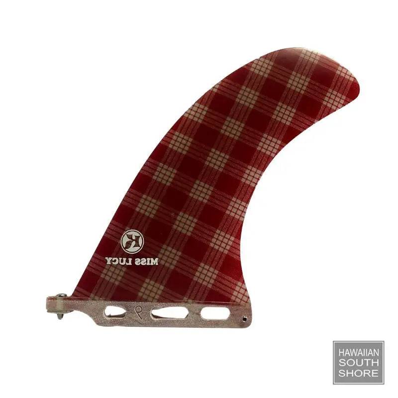 Fins Unlimited Kanoa Dahlin MISS LUCY Single Fin 9.0&quot;/ Fabric Red Checkered - SHOP SURF ACC. - [Surfboards Surf Shop and Clothing Boutique Honolulu]