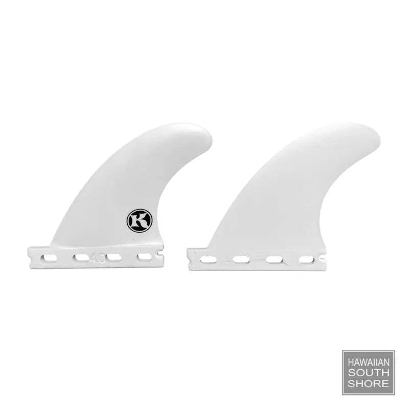 KANOA DAHLIN Side Bite 4.0" FUTURES Solid White - SHOP SURF ACC. - [Surfboards Surf Shop and Clothing Boutique Honolulu]