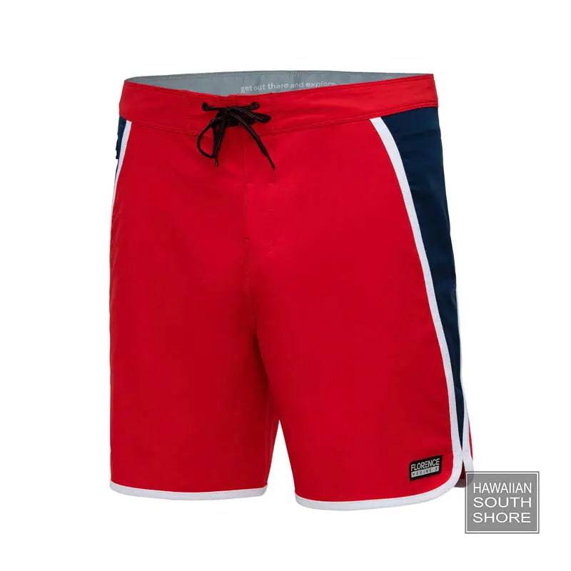 Florence Marine X Boardshorts Block 28"-36"/Racing Red - CLOTHING - [Surfboards Surf Shop and Clothing Boutique Honolulu]