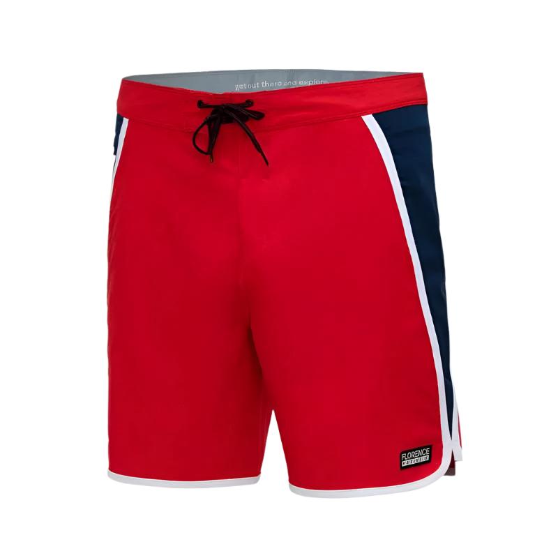 Florence Marine X Boardshorts Block 28"-36"/Racing Red - CLOTHING - [Surfboards Surf Shop and Clothing Boutique Honolulu]