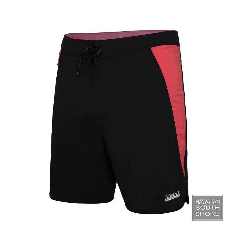 Florence Marine X Boardshorts Block 32"-38"/Black Red - CLOTHING - [Surfboards Surf Shop and Clothing Boutique Honolulu]