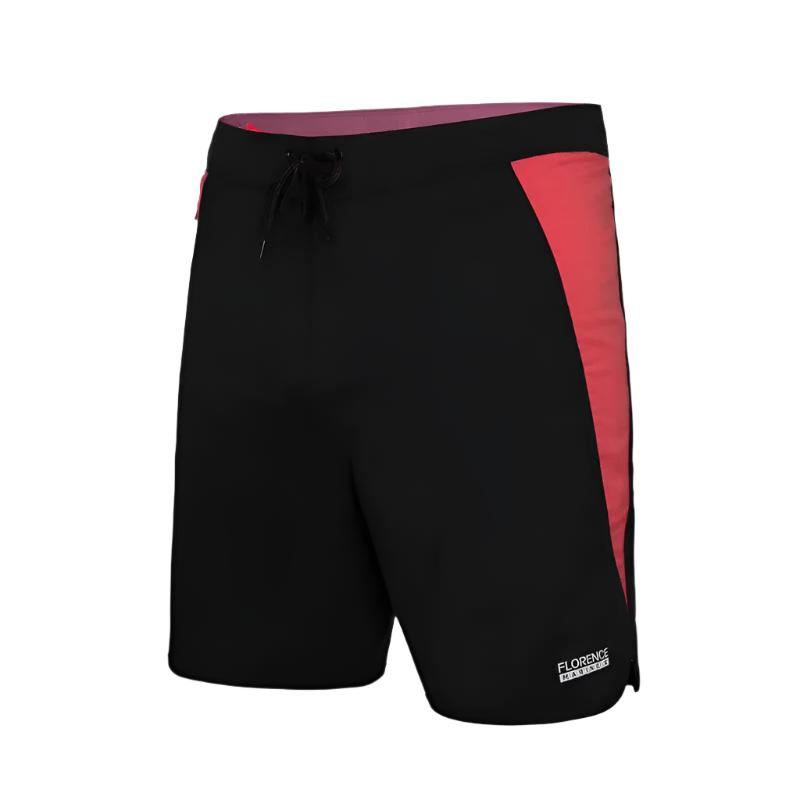 Florence Marine X Boardshorts Block 32"-38"/Black Red - CLOTHING - [Surfboards Surf Shop and Clothing Boutique Honolulu]