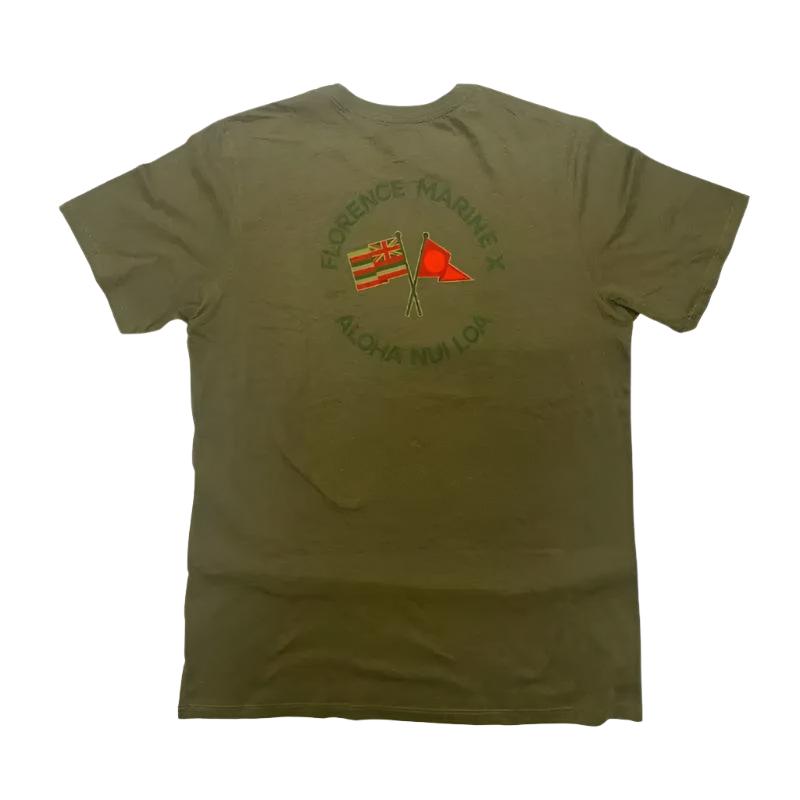 Florence Marine X T-Shirt NUI LOA ORGANIC Small-XLarge Burnt Olive - CLOTHING - [Surfboards Surf Shop and Clothing Boutique Honolulu]