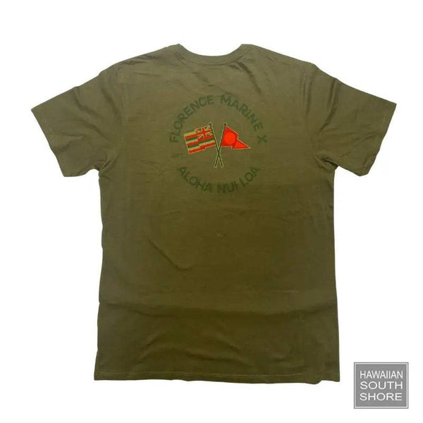 Florence Marine X T-Shirt NUI LOA ORGANIC Small-XLarge Burnt Olive - CLOTHING - [Surfboards Surf Shop and Clothing Boutique Honolulu]