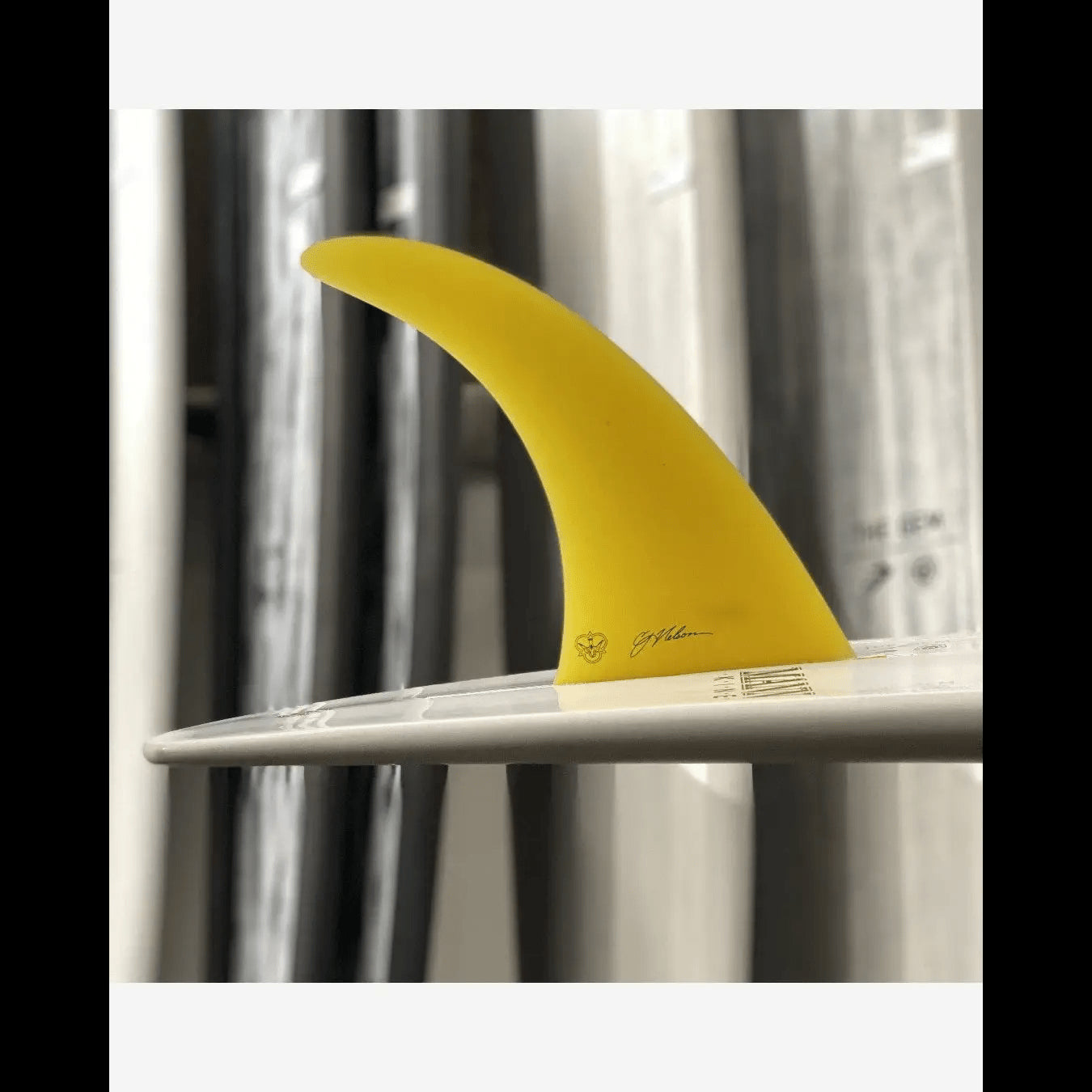 CJ Nelson INVOLVEMENT Longboard Fin Fiberglass 9.0"-10.5"/Amber Color - SHOP SURF ACC. - [Surfboards Surf Shop and Clothing Boutique Honolulu]