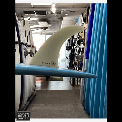 Kai Sallas KELIS Longboard Fin Fiberglass 8.5"-10" White Color - SHOP SURF ACC. - [Surfboards Surf Shop and Clothing Boutique Honolulu]