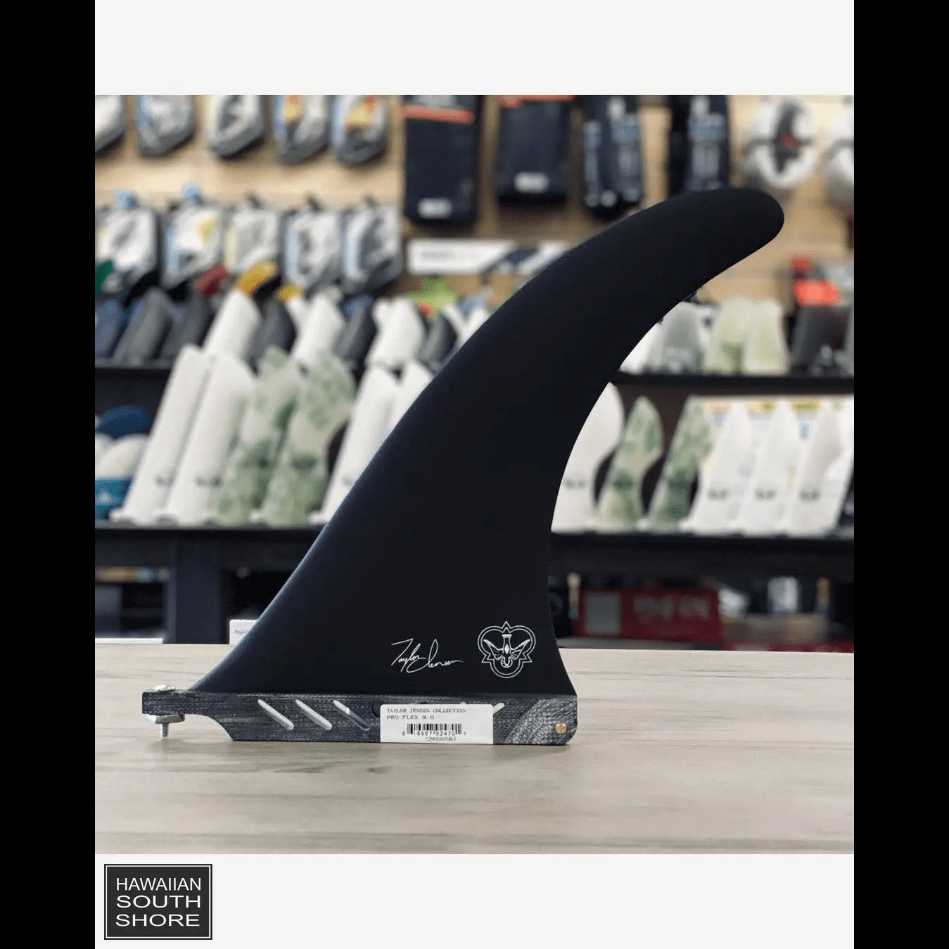 TAYLOR JENSEN Pro Flex Longboard Fin Fiberglass 7&quot;-10&quot;/Black Color - SHOP SURF ACC. - [Surfboards Surf Shop and Clothing Boutique Honolulu]