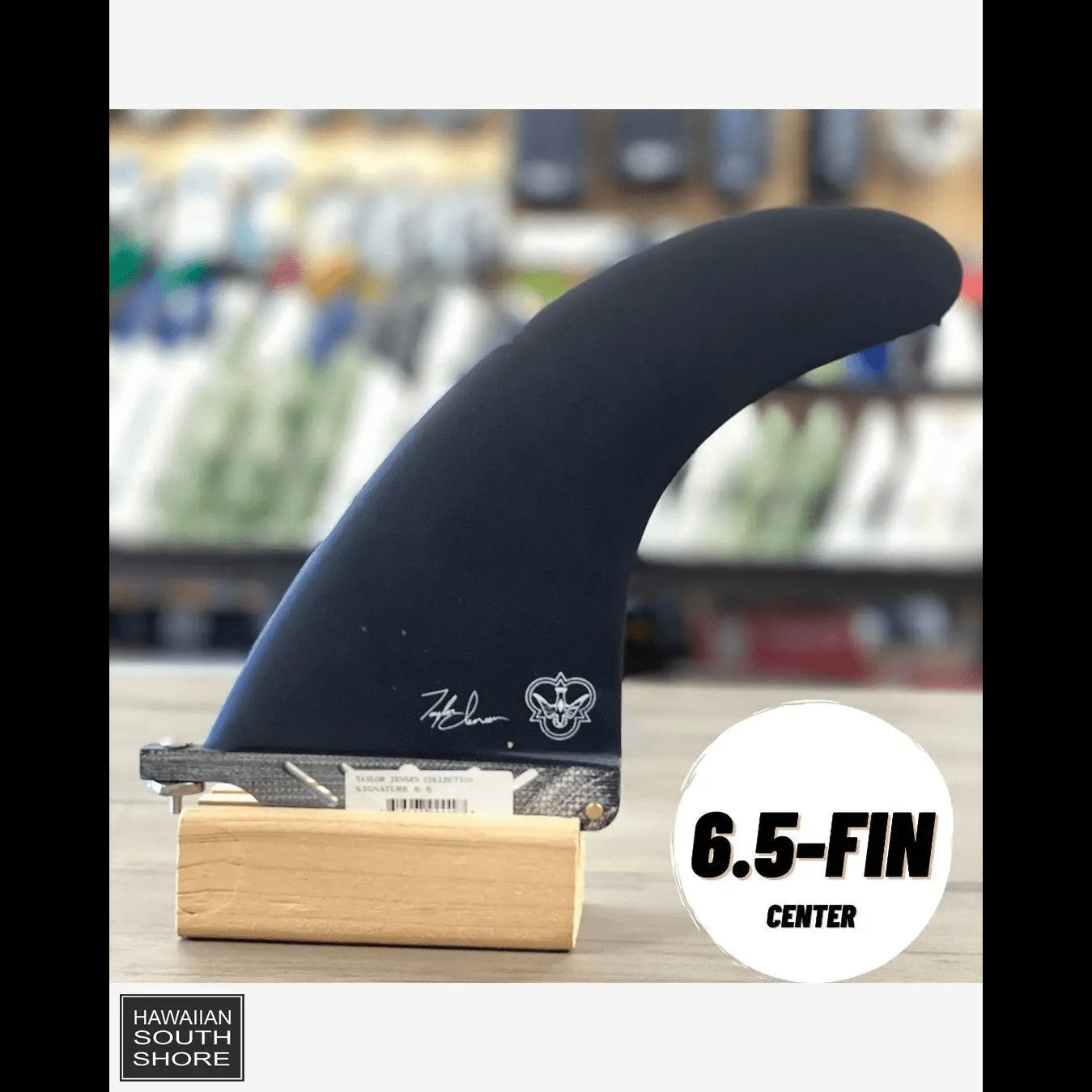 TAYLOR JENSEN SIGNATURE CENTER Longboard Fin 6.0&quot;-8.0&quot; Black Color - SHOP SURF ACC. - [Surfboards Surf Shop and Clothing Boutique Honolulu]