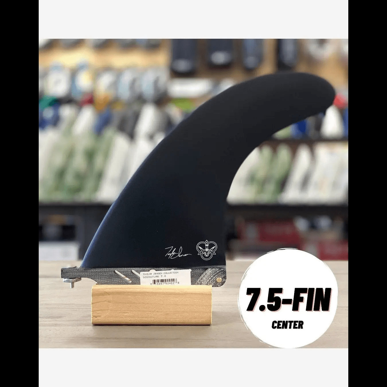 TAYLOR JENSEN SIGNATURE CENTER Longboard Fin 6.0"-8.0" Black Color - SHOP SURF ACC. - [Surfboards Surf Shop and Clothing Boutique Honolulu]