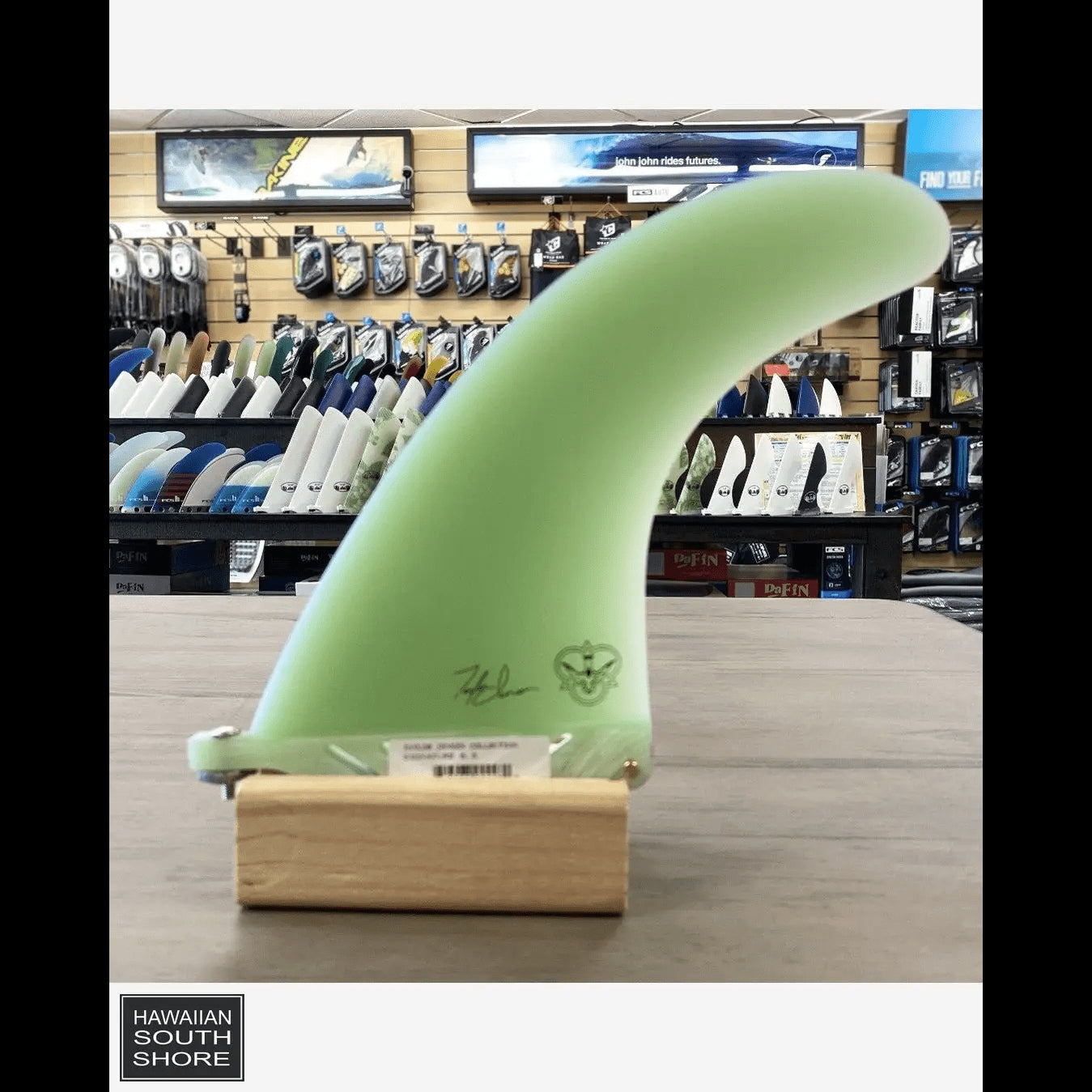 TAYLOR JENSEN//SIGNATURE CENTER Longboard Fin 6.5"-7.0"/Green Clear - SHOP SURF ACC. - [Surfboards Surf Shop and Clothing Boutique Honolulu]