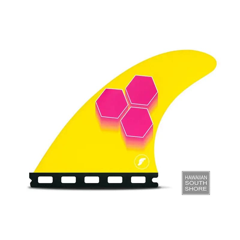 FUTURES Al Merrick 3-Fin Honeycomb Small Rake Template Pink Yellow Color - SHOP SURF ACC. - [Surfboards Surf Shop and Clothing Boutique Honolulu]