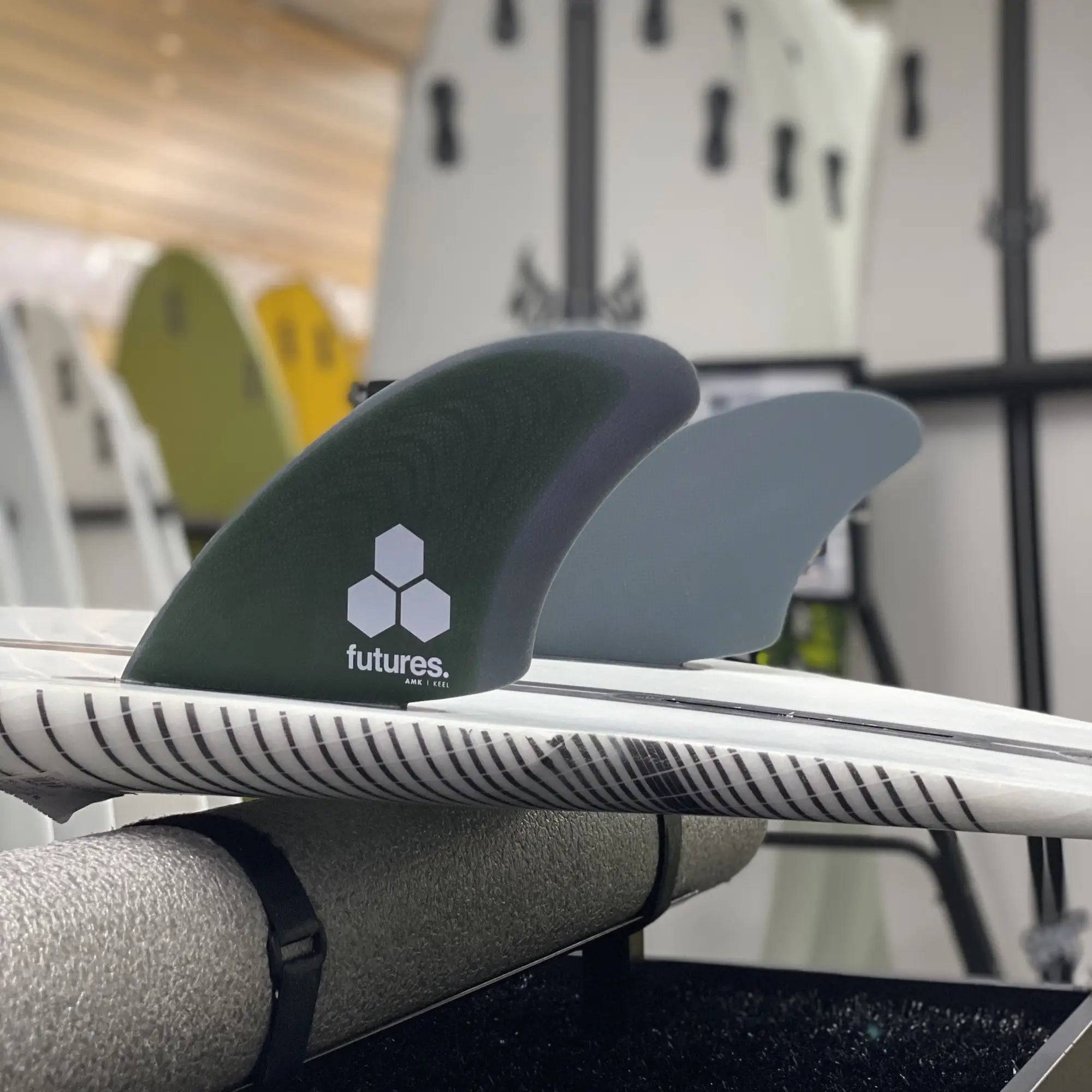 FUTURES Al Merrick Twin Fin Fiberglass Large Keel Template Green Gray - SHOP SURF ACC. - [Surfboards Surf Shop and Clothing Boutique Honolulu]