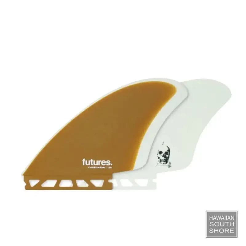 FUTURES Christenson Keel Fin Fiberglass Brown White - SHOP SURF ACC. - [Surfboards Surf Shop and Clothing Boutique Honolulu]