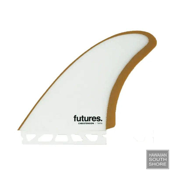 FUTURES Christenson Twin Fin Fiberglass White Brown - SHOP SURF ACC. - [Surfboards Surf Shop and Clothing Boutique Honolulu]