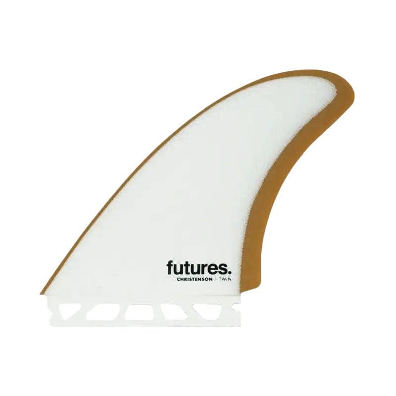 FUTURES Christenson Twin Fin Fiberglass White Brown - SHOP SURF ACC. - [Surfboards Surf Shop and Clothing Boutique Honolulu]