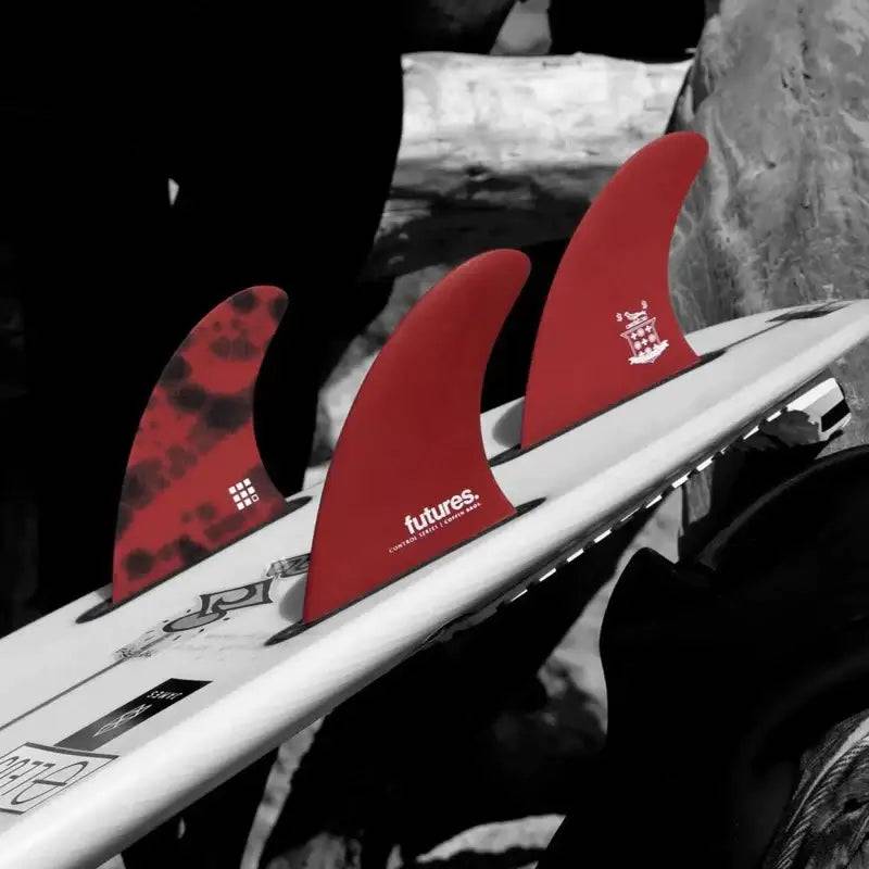 FUTURES Coffin Bros./3-Fin Fiberglass Medium Rake Template Red Color - SHOP SURF ACC. - [Surfboards Surf Shop and Clothing Boutique Honolulu]