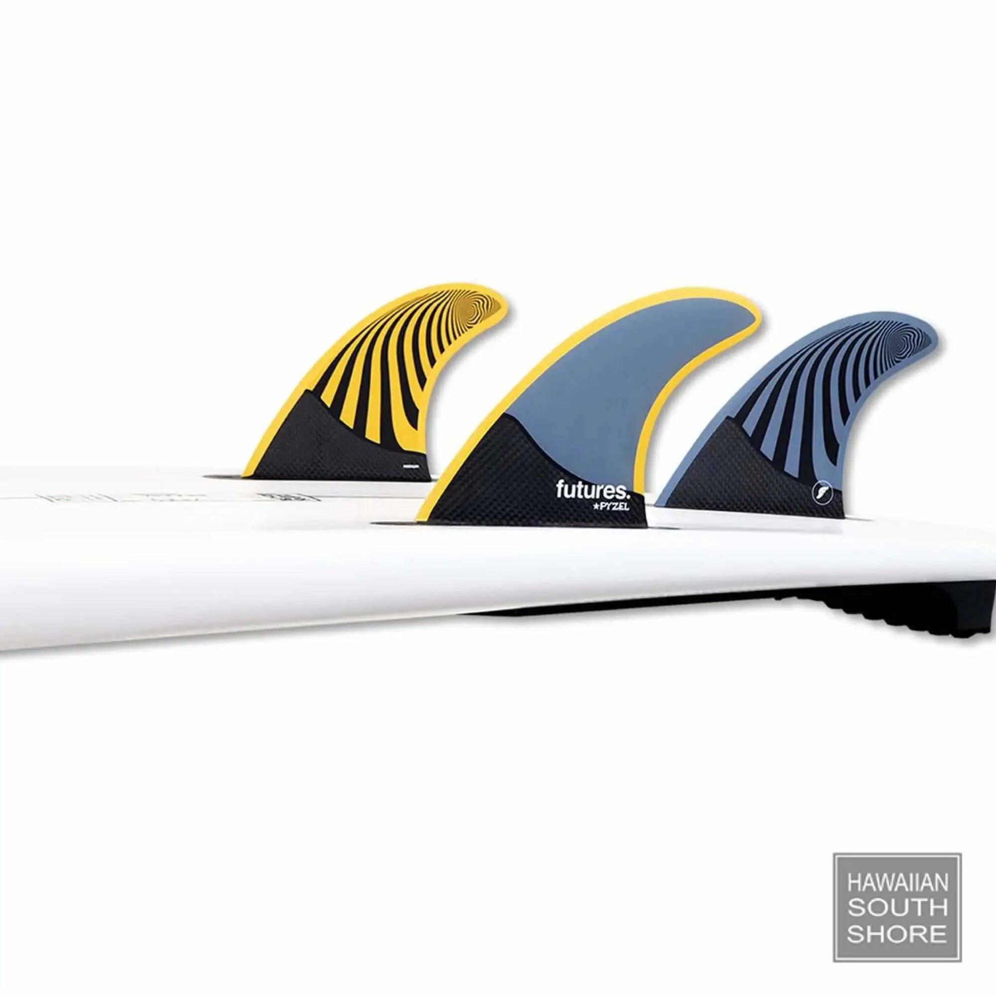 FUTURES Pyzel 3-Fin Large Neutral Template Blue Yellow - SHOP SURF ACC. - [Surfboards Surf Shop and Clothing Boutique Honolulu]