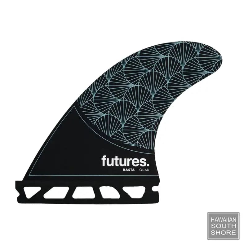 FUTURES Rasta Quad Medium Honeycomb Black Teal Neutral Template - SHOP SURF ACC. - [Surfboards Surf Shop and Clothing Boutique Honolulu]