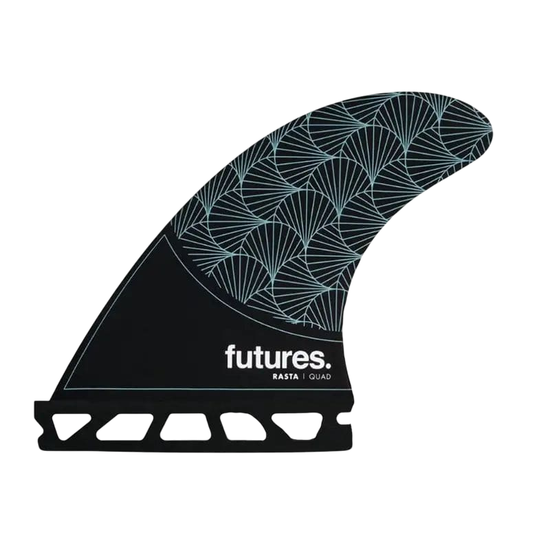 FUTURES Rasta Quad Medium Honeycomb Black Teal Neutral Template - SHOP SURF ACC. - [Surfboards Surf Shop and Clothing Boutique Honolulu]