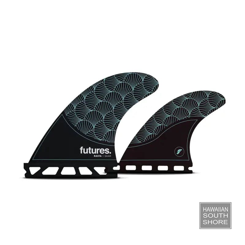 FUTURES Rasta Quad Medium Honeycomb Black Teal Neutral Template - SHOP SURF ACC. - [Surfboards Surf Shop and Clothing Boutique Honolulu]