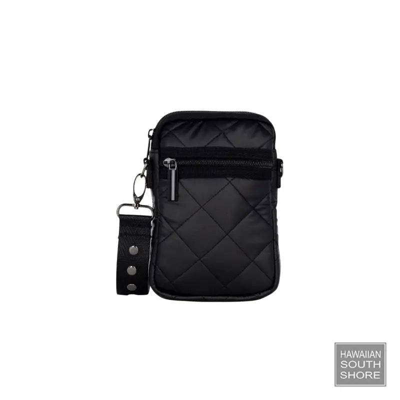 HA Bag Grayson Cellphone Bag/SOLO   Black Leatherette Puffer - BAG - [Surfboards Surf Shop and Clothing Boutique Honolulu]