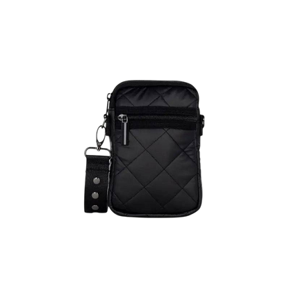 HA Bag Grayson Cellphone Bag/SOLO   Black Leatherette Puffer - BAG - [Surfboards Surf Shop and Clothing Boutique Honolulu]