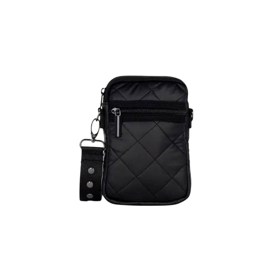 HA Bag Grayson Cellphone Bag/SOLO   Black Leatherette Puffer - BAG - [Surfboards Surf Shop and Clothing Boutique Honolulu]