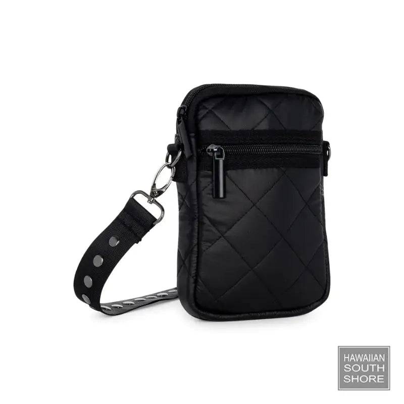 HA Bag Grayson Cellphone Bag/SOLO   Black Leatherette Puffer - BAG - [Surfboards Surf Shop and Clothing Boutique Honolulu]