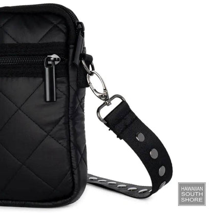 HA Bag Grayson Cellphone Bag/SOLO   Black Leatherette Puffer - BAG - [Surfboards Surf Shop and Clothing Boutique Honolulu]