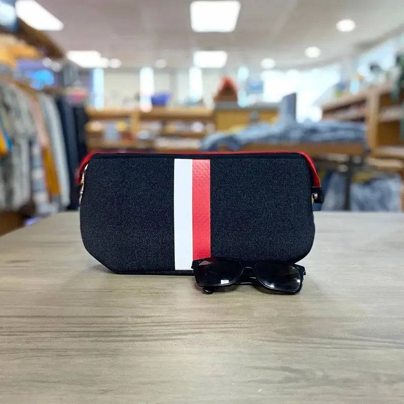 HA Bag Grayson Pouch Bag Kyle Black Denim Red White - BAG - [Surfboards Surf Shop and Clothing Boutique Honolulu]