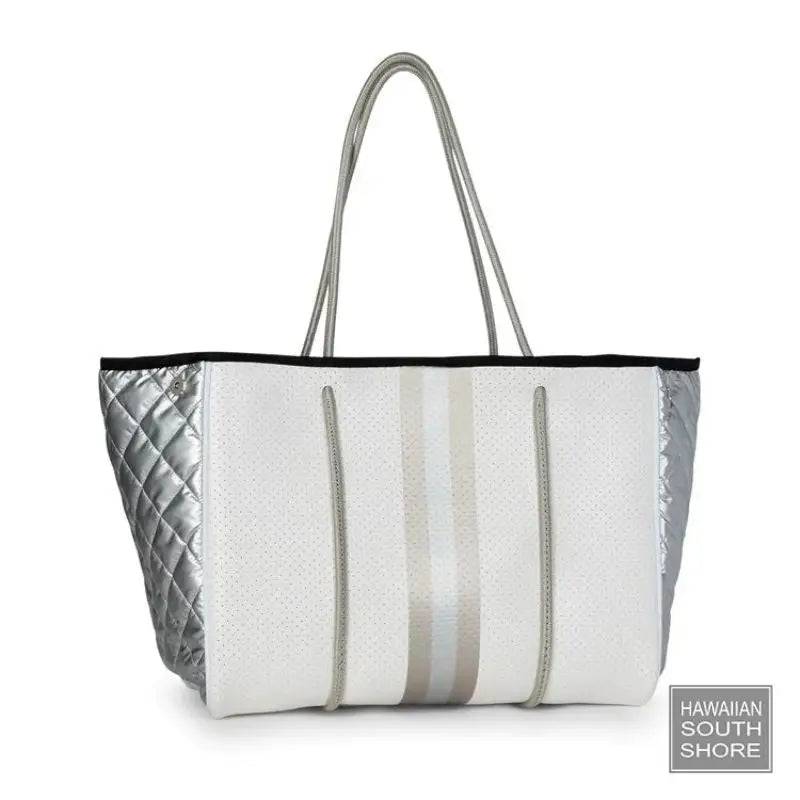 HA Bag Grayson VAPOR Handbag White Coat Silver Rosegold Stripe - BAG - [Surfboards Surf Shop and Clothing Boutique Honolulu]