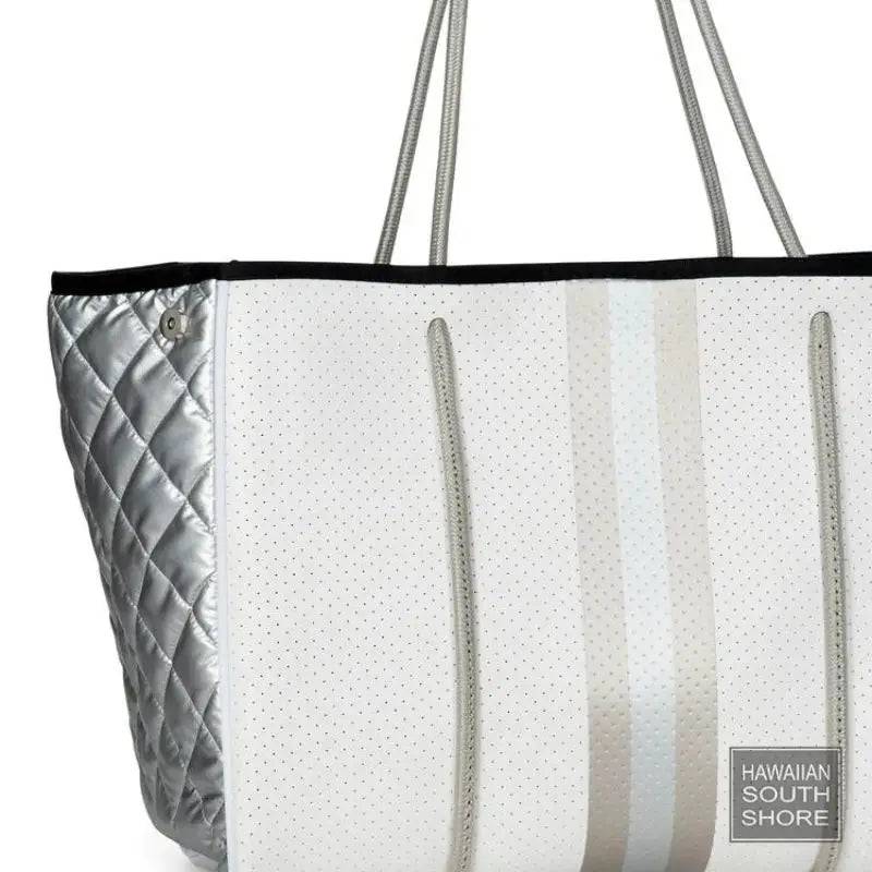 HA Bag Grayson VAPOR Handbag White Coat Silver Rosegold Stripe - BAG - [Surfboards Surf Shop and Clothing Boutique Honolulu]