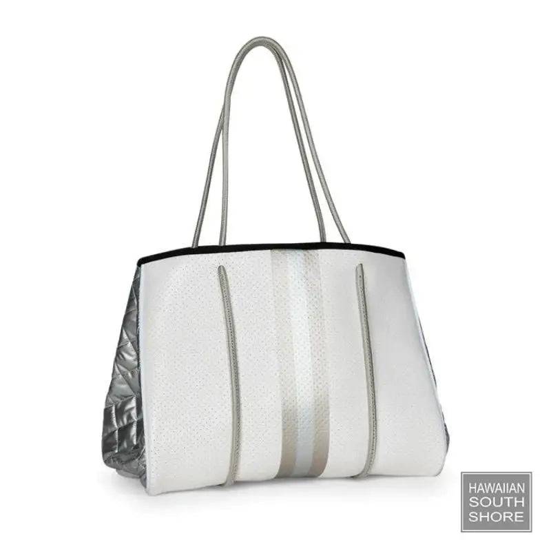 HA Bag Grayson VAPOR Handbag White Coat Silver Rosegold Stripe - BAG - [Surfboards Surf Shop and Clothing Boutique Honolulu]