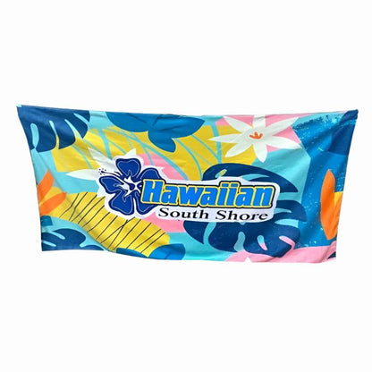 Hawaiian South Shore Beach Towel Floral - CLOTHING - [Surfboards Surf Shop and Clothing Boutique Honolulu]