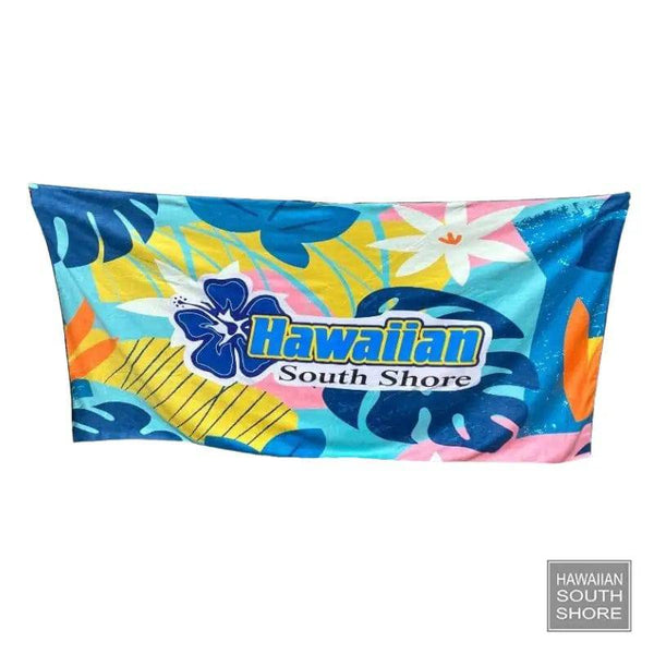 Hawaiian South Shore Beach Towel Floral - CLOTHING - [Surfboards Surf Shop and Clothing Boutique Honolulu]