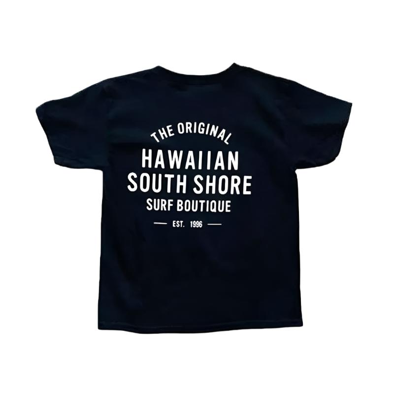 HawaiianSouthShore 1996 Tee Kids Made in Hawaii XS-L Black - CLOTHING - [Surfboards Surf Shop and Clothing Boutique Honolulu]