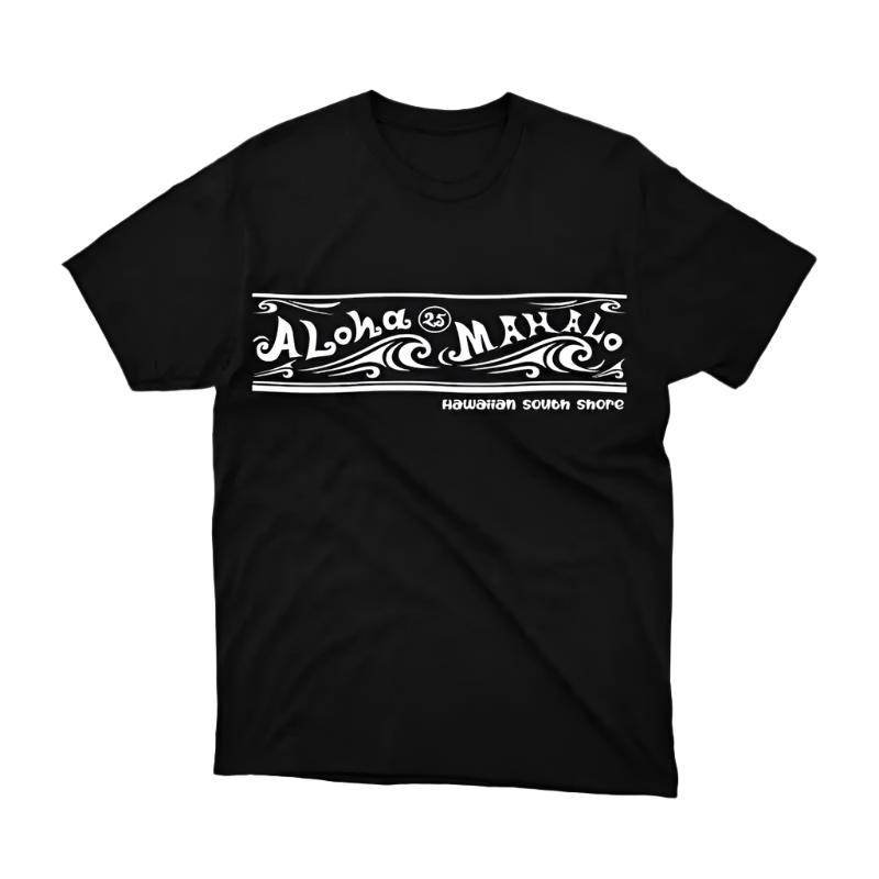 HawaiianSouthShore 25th Anniversary Tees Made in Hawaii S-2XL Black - CLOTHING - [Surfboards Surf Shop and Clothing Boutique Honolulu]