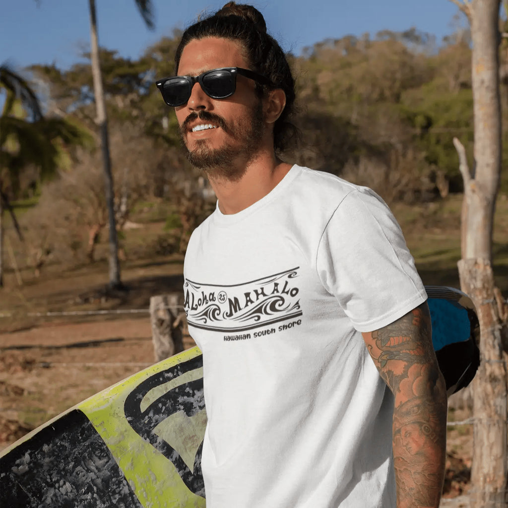 HawaiianSouthShore 25th Anniversary Tees Made in Hawaii S-2XL White - CLOTHING - [Surfboards Surf Shop and Clothing Boutique Honolulu]